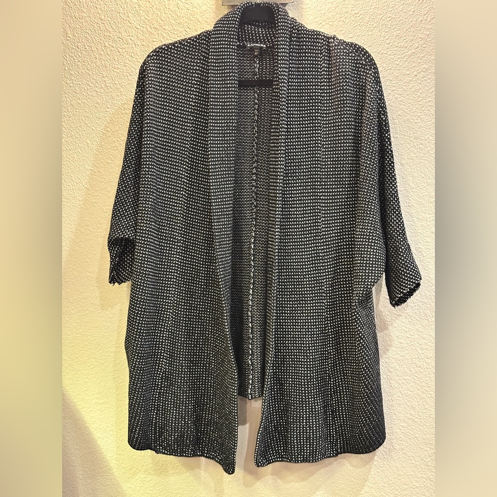 ❤️ Express Black and White Open-Front Cardigan